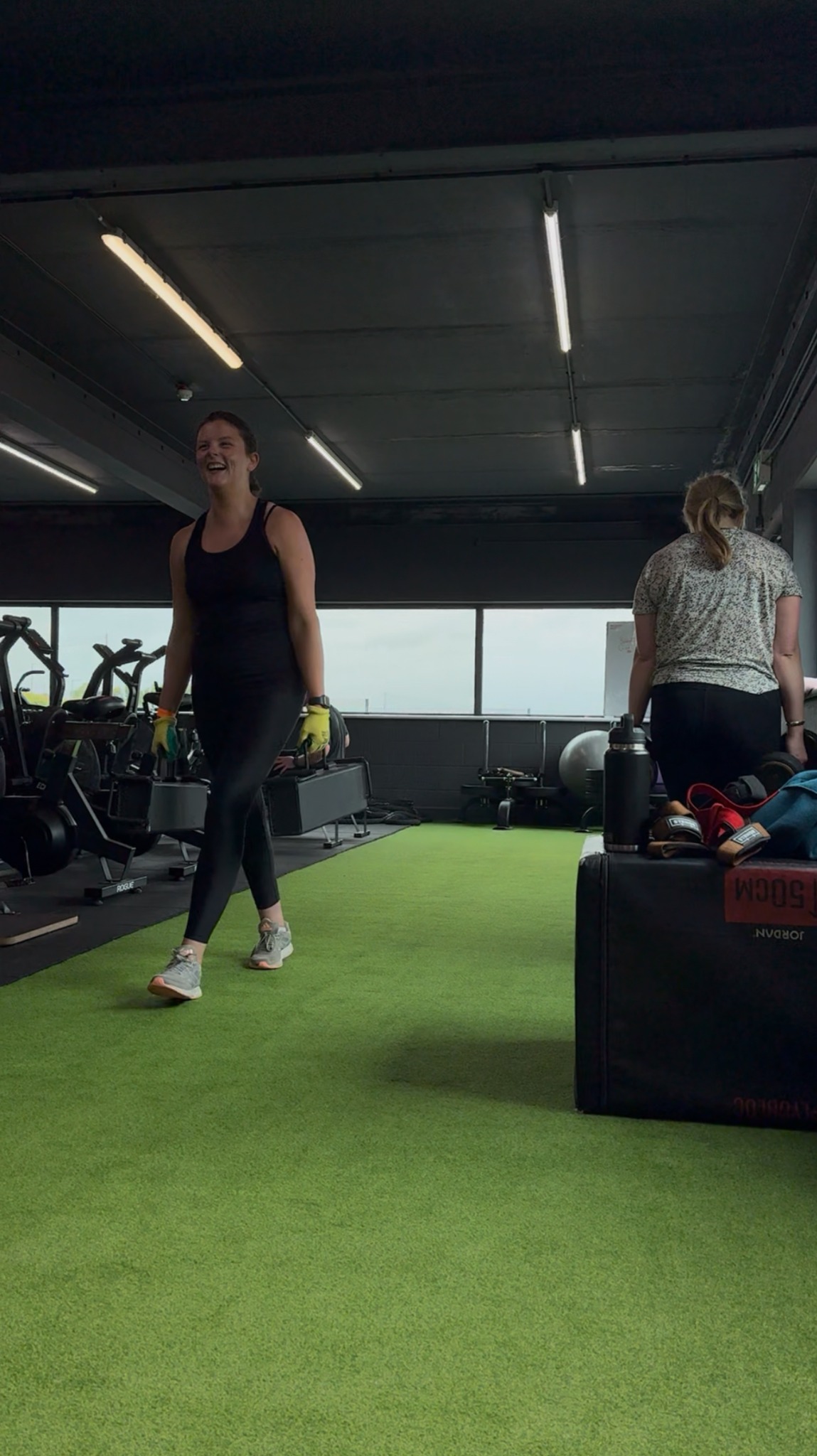 A HiBetterYou member training in the gym